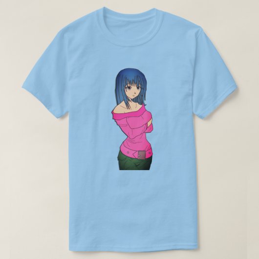 Anime dame T-shirt (Design voorkant)