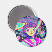 Anime de Kawaii Magnet fille (Recto/Verso)