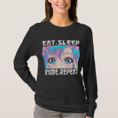 Anime de sommeil de manger Répéter T-shirt (Devant)