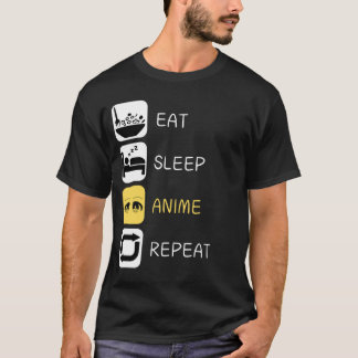 Anime de sommeil de manger Répéter T-shirt