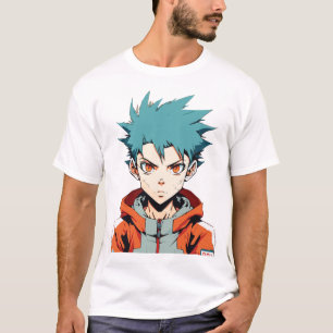 Anime Dreams: Groen-harige Manga Anime Jongen T-shirt