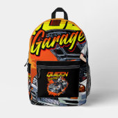 Anime Drift Mechanic Car - Garage Queen Art Bedrukte Rugzak (Voorkant)