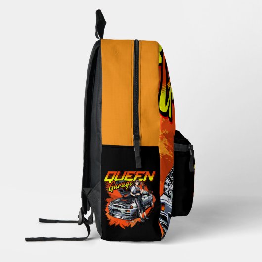 Anime Drift Mechanic Car - Garage Queen Art Bedrukte Rugzak (Links)