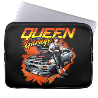 Anime Drift Mechanic Car - Garage Queen Art Laptop Sleeve