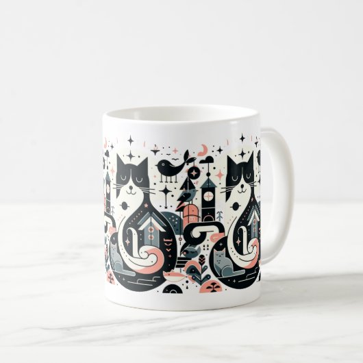 Anime drôle chat Mug (Devant droit)