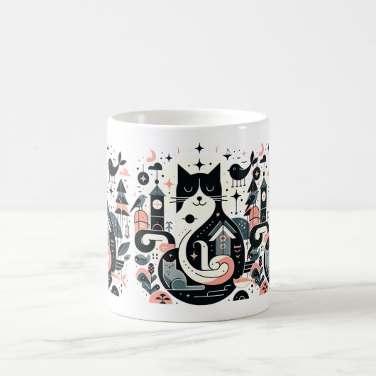 Anime drôle chat Mug (Centre)