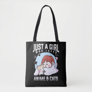 Anime en Cats Otaku Japanese Anime Girl Draagtas