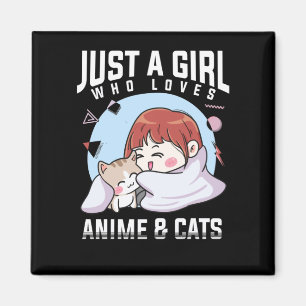 Anime en Cats Otaku Japanese Anime Girl Magneet
