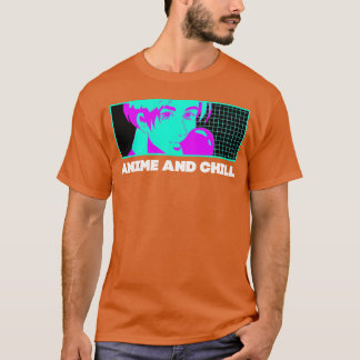 Anime en Chill Manga Grappige Japanse Animatie Hum T-shirt