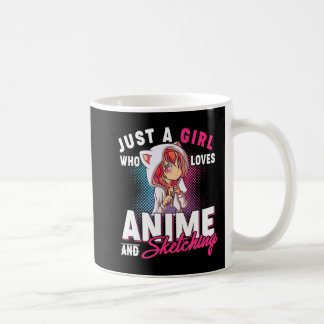 Anime en Sketching Enkel een meisje dat van Anime  Koffiemok