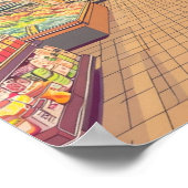 Anime Esthetische Japanse Supermarkt Interieur Poster (Hoek)