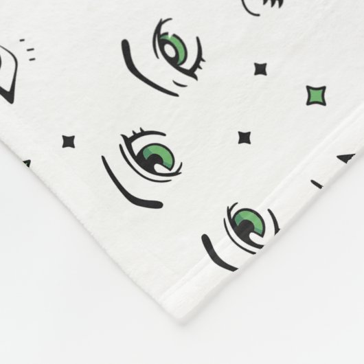 ANIME EYE PATROON ONTWERP FLEECE DEKEN (Hoek)