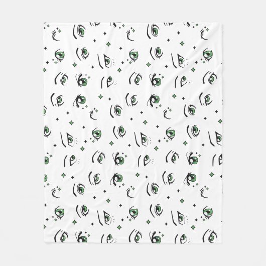 ANIME EYE PATROON ONTWERP FLEECE DEKEN (Voorkant)