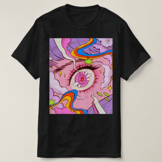 Anime Eyes pasta Kawaii Egirl Japans T-shirt (Design voorkant)