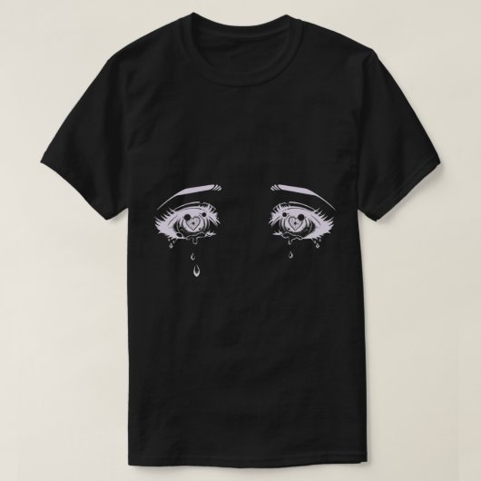 Anime Eyes Pastel Gothic Aesthetisch T-shirt (Design voorkant)
