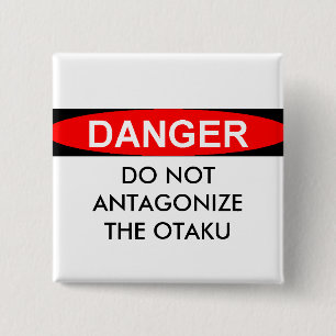 Anime fan vierkante button 5,1 cm