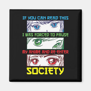 Anime Fan Watching Anime Phrase Anime Lover Magneet