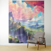 Anime fantastique paysage tapisserie (En situation)