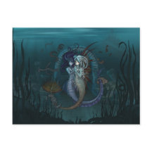 Anime Fantasy Mermaids Briefkaart