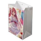 Anime fille Anniversaire Moyen Cadeau Sac (Devant Angle)