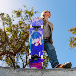 Anime fille Skateboard