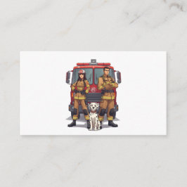 Anime Firefighters & Dalmatian Card Informatiekaartje