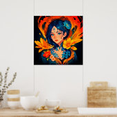 Anime Flower Queen Poster (Keuken)