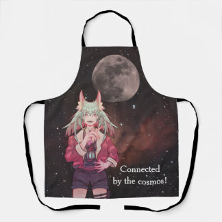 Anime, full moon, Nebula Schort
