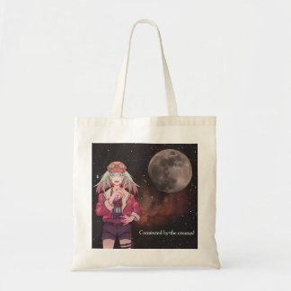 Anime, full moon, Nebula Tote Bag