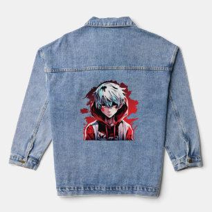 Anime Fury: Boze Jonge Man Design Denim Jacket