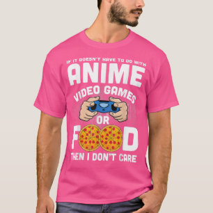Anime, Gamer en Food Stuff Girls booys Mannen Pizz T-shirt