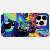 Anime Gamer met Black Cat | Case-Mate iPhone Case (Achterkant (horizontaal))