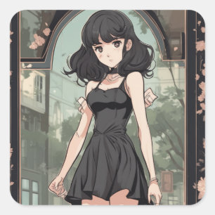 Anime-geïnspireerd Little Black Dress Sticker - Ar
