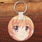 Anime gembergelige meisjesogen sleutelhanger (Voorkant)