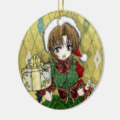 Anime Gift Girl Keramisch Ornament (Links)