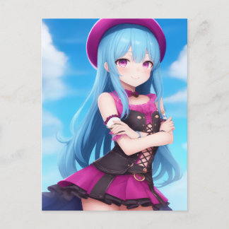 Anime Girl 007 Briefkaart