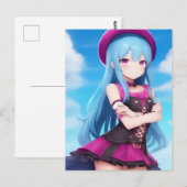 Anime Girl 007 Briefkaart (Voorkant / Achterkant)