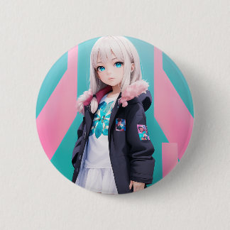 Anime Girl 039 Ronde Button 5,7 Cm