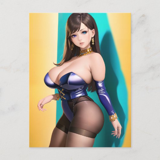 Anime Girl 046 Briefkaart (Voorkant)