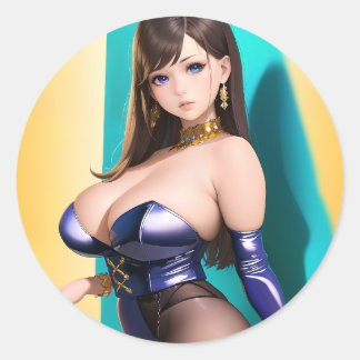 Anime Girl 046 Ronde Sticker