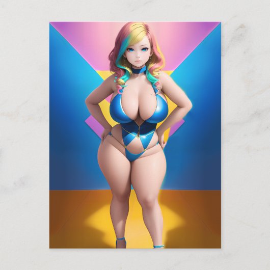 Anime Girl 047 Briefkaart (Voorkant)