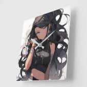 Anime girl #3 vierkante klok (Hoek)