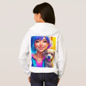 Anime Girl and Puppy Chien (Dos entier)