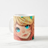 Anime girl art koffiemok (Voorkant links)