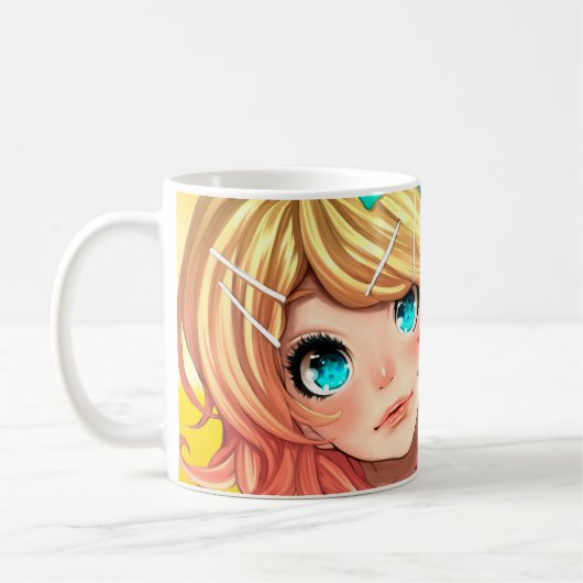 Anime girl art koffiemok (Links)