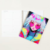 Anime Girl Art moderne coloré (Devant avec enveloppe)