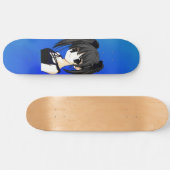 Anime Girl Blue Skateboard (Horz)