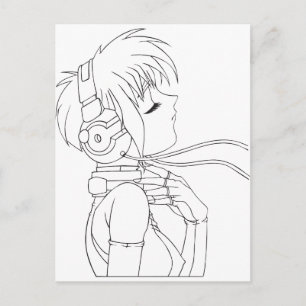 Anime Girl Briefkaart