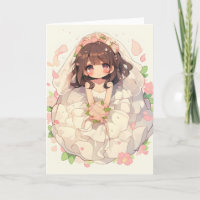 Anime Girl Bruid bruiloft Chibi