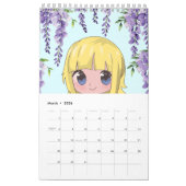 anime girl calendar kalender (Mar 2026)